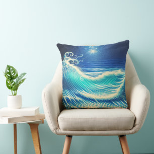 Coussin Puissance de l'océan bleu