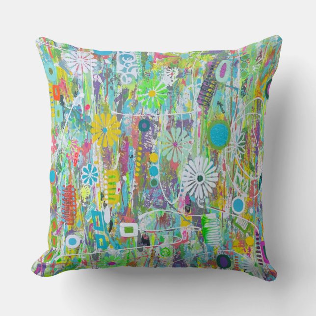 Coussin Puissance des fleurs 20 x 20 Coton d'oreiller (Recto)
