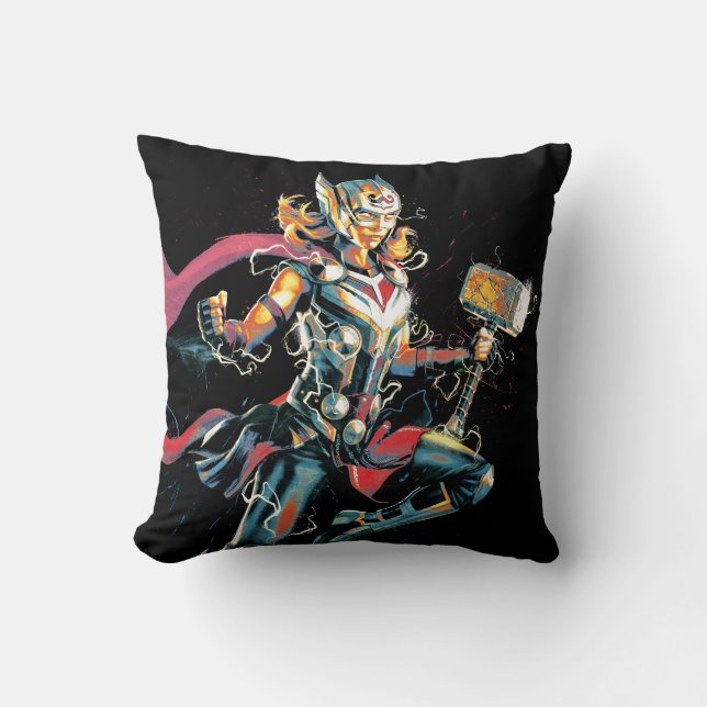 Coussin Puissant Thor Illustré Caractère Art (Recto)