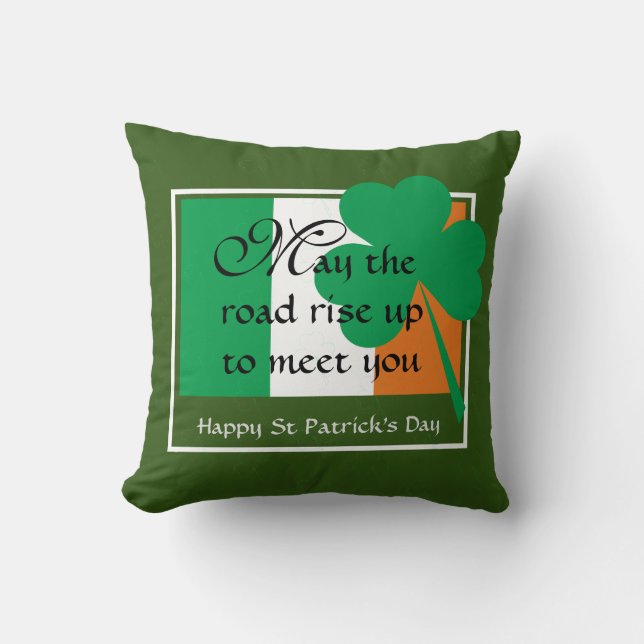 Coussin Puisse La Voie Monter HEUREUX JOUR DE LA SAINT PAT (Recto)