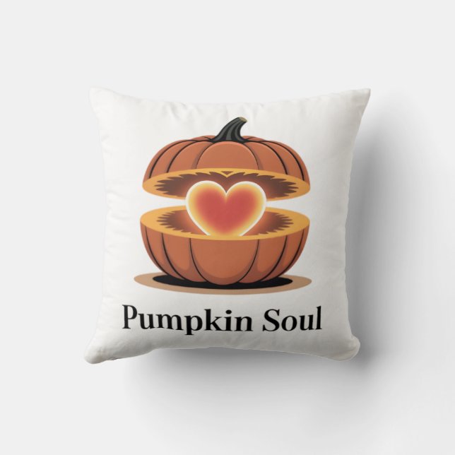 Coussin Pumpkin Soul Cozy Fall Pillow (Verso)