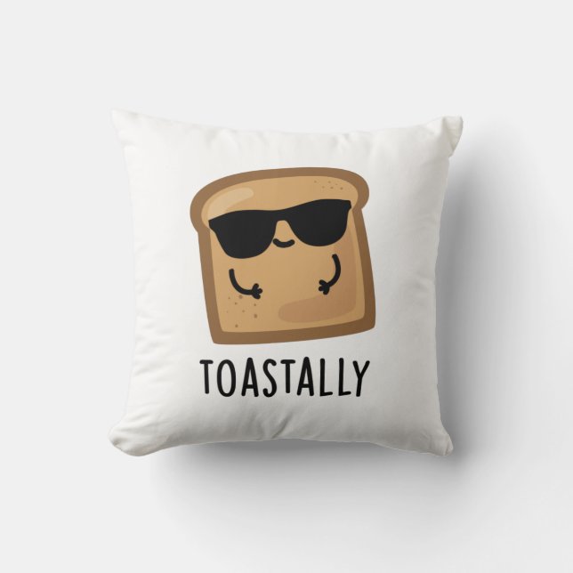 Coussin Pun de pain de pain de pain toastatiquement drôle (Recto)