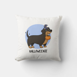 Coussin Pun Halloween Chien Saucisse Drôle 