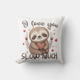 Coussin Pun romantique mignon et amusant Je t'aime beaucou