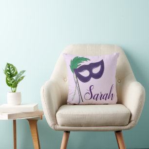 Coussin Purple Drama Club Masque Théâtre Personnalisé