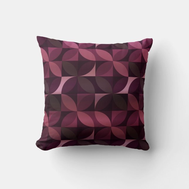 Coussin Purple et prune Motif moderne (Recto)