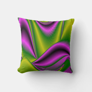 Coussin purple green abstract