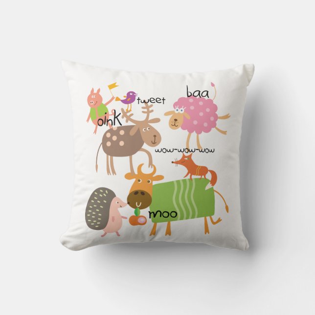 Coussin Putain d'animaux (Recto)