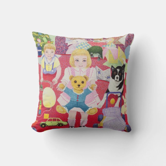 Coussin Pyjamas de Noël du nounours (Recto)