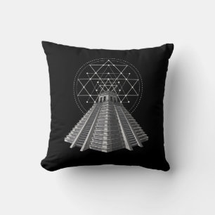 Coussin Pyramide antique aztèque