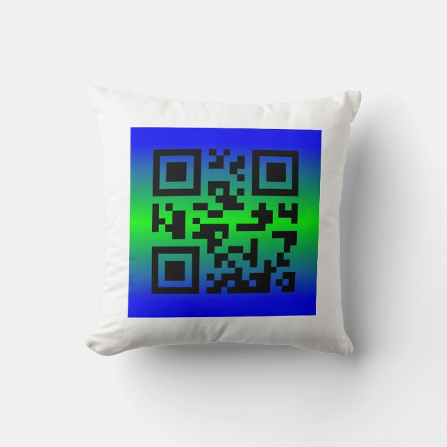 Coussin QR Code® Dit : AVEZ UNE GRANDE SEMAINE (Recto)