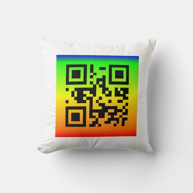 Coussin QR Code® dit : HEUREUX (Recto)
