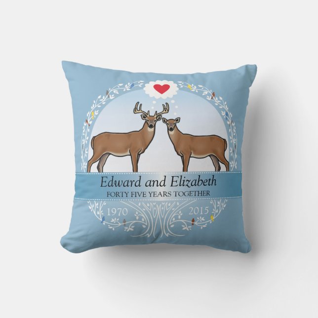 Coussin Quarante-cinquième anniversaire, mâle et daine de (Recto)