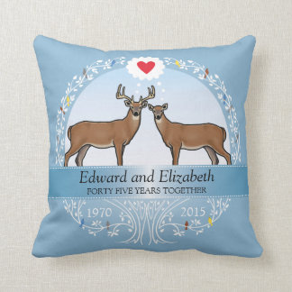 Coussin Quarante-cinquième anniversaire, mâle et daine de