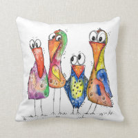 Quatre Beaux Oiseaux Bleus Bleus