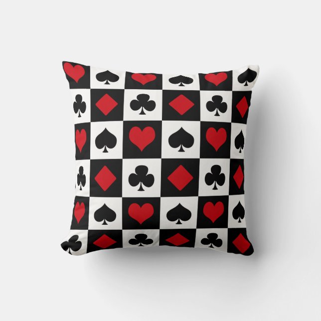 Coussin Quatre combinaisons de cartes (Recto)