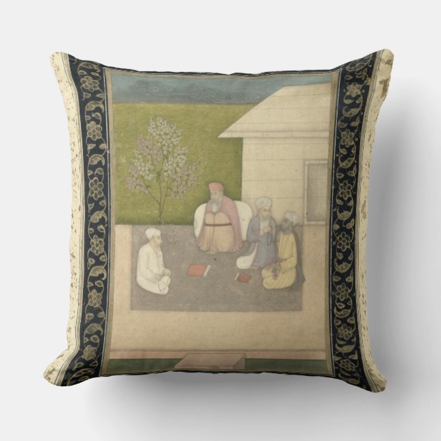 Coussin Quatre hommes saints musulmans assis dans la (Recto)