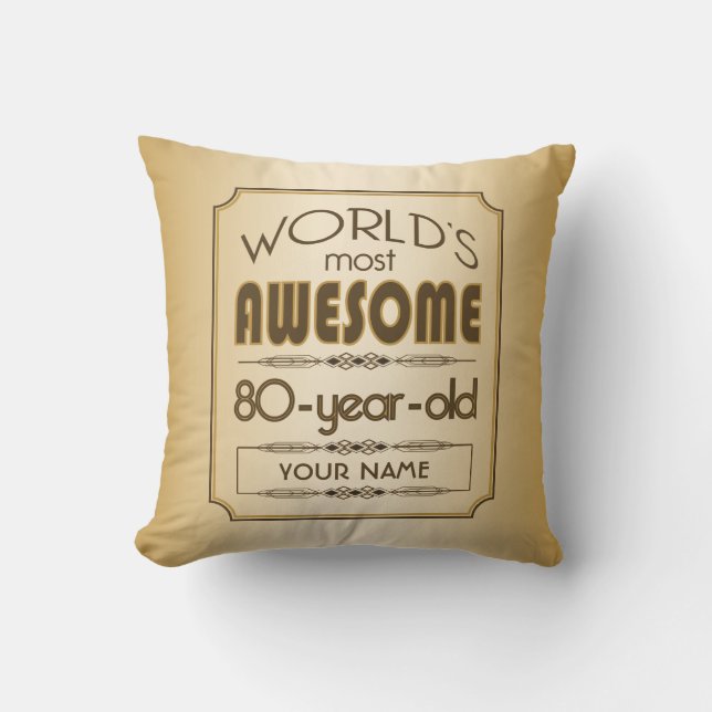 Coussin Quatre-vingtième monde de célébration (Recto)