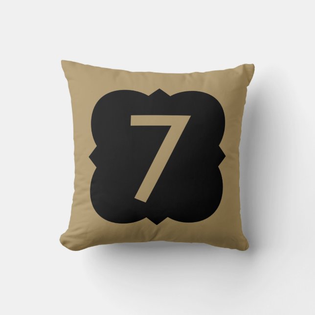 Coussin Quatrefoil : Numéro 7 (Recto)