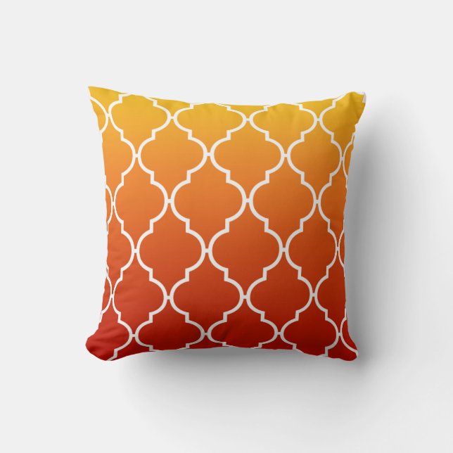 Coussin Quatrefol Ombre géométrique| coucher de soleil (Recto)