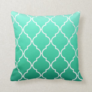 Coussin Quatrefol Ombre géométrique menthe