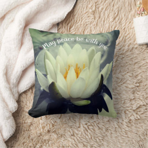 Coussin Que la paix soit avec vous Lotus Inspiration