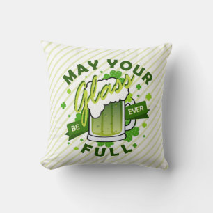 Coussin Que votre verre soit vert intégral Bière St. Patri