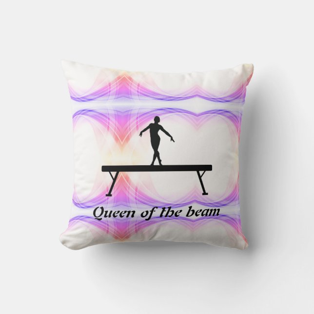 Coussin Queen of the Beam Gymnastique personnalisée Pastel (Recto)