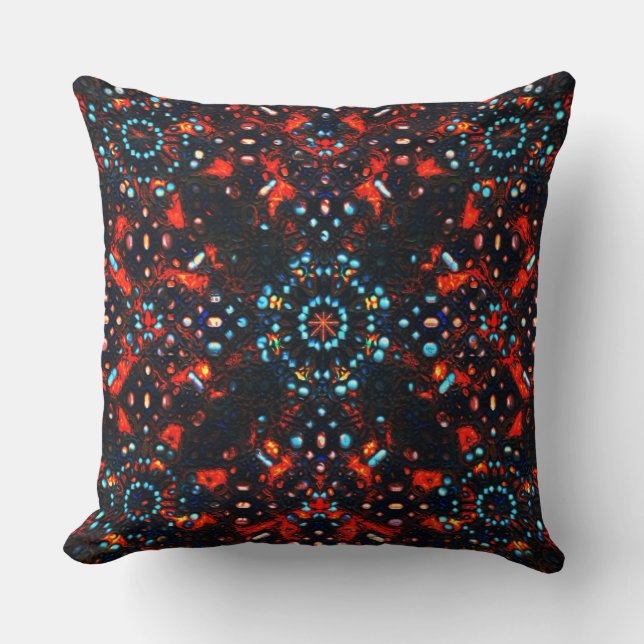 Coussin Quelques pierres en cuir brûlé, voilà à quoi ça re (Recto)