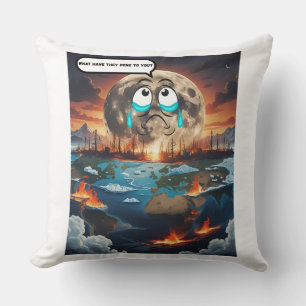 Coussin Qu'est-ce qu'ils t'ont fait ? - Si La Lune Le Pouv
