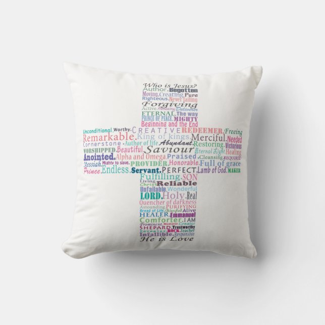 Coussin Qui est Jésus (Recto)