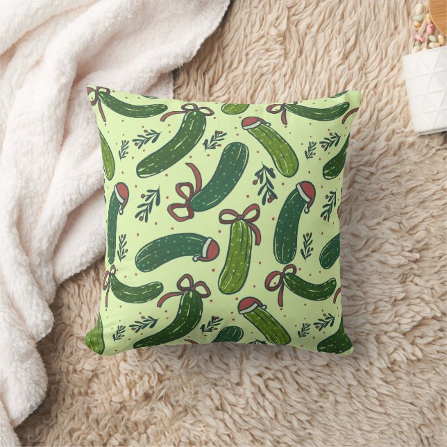 Coussin Quirky Festive Pickles de Noël Motif (Couverture)
