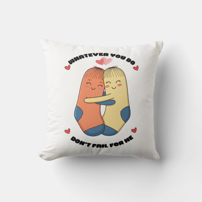 Coussin Quoi que vous fassiez, ne tombez pas pour moi - Ch (Recto)