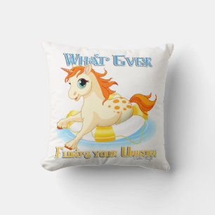 Coussin Quoi qu'il flotte votre licorne
