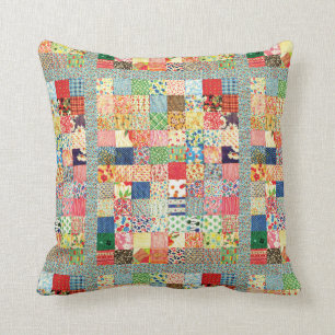 Coussin QWL Patchwork Quilt MOTIF COLORÉ ARRIÈRE - PLAN