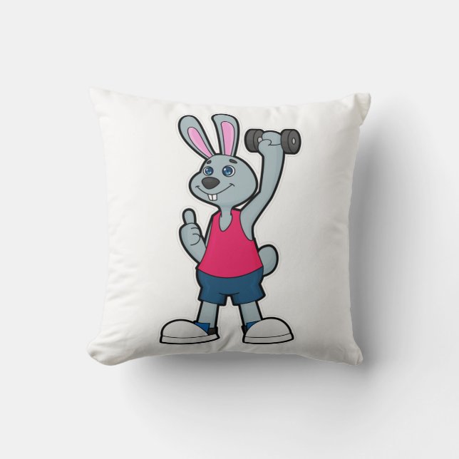 Coussin Rabbit à Fitness avec Dumbbell (Recto)
