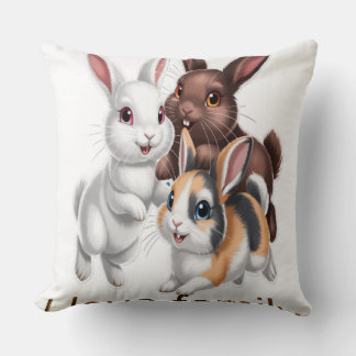 Coussin Rabbit family 