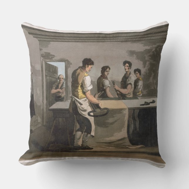 Coussin Raboteuses de tissu, "costume d'engrav de (Recto)