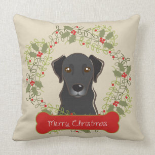 Coussin Race de chien de Joyeux Noël