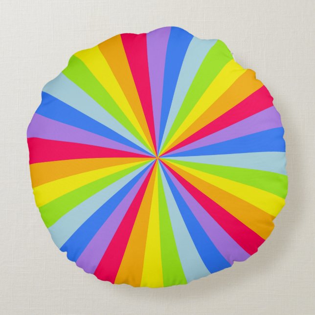 Coussin radial radial arc-en-ciel (Dos)