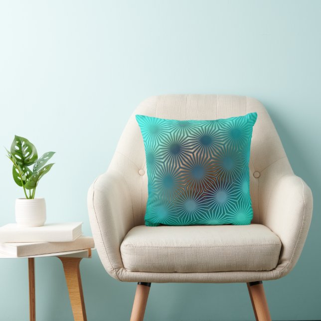 Coussin Radiant Geometric Bloom  (Chaise)