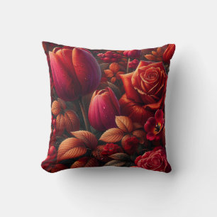 Coussin "Radiant Raindrop Fall Floral Art"
