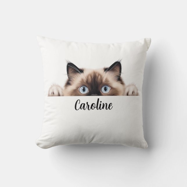 Coussin Ragdoll Peeking Chats Sublimation Bundle Graphique (Recto)