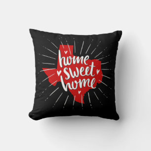 Coussin Raider Red and Black Home Sweet Home - Texas