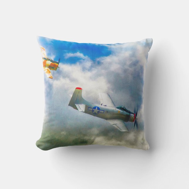 Coussin RAIDERS DE LA FORCE AÉRIENNE DE 2ème guerre mondia (Recto)