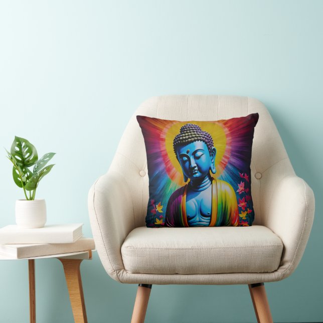 Coussin Raies sacrées de bouddha de la paix (Chaise)