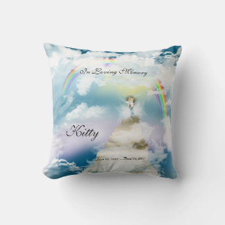 Coussin Rainbow Bridge Pet Cat Memorial