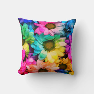 Coussin Rainbow Daisy Imprimer Jeu d'oreiller