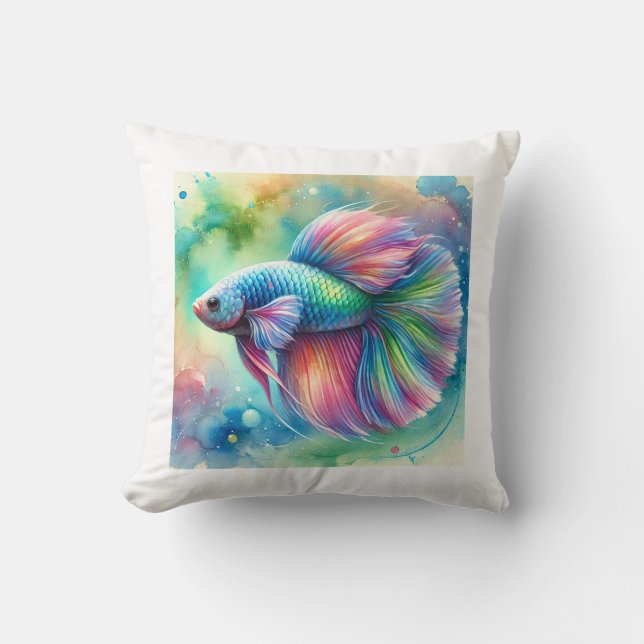 Coussin Rainbow Fish 040924AREF114 - Watercolor (Recto)