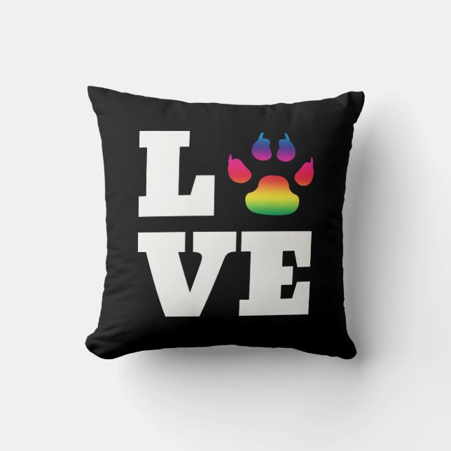 Coussin Rainbow paw (Recto)